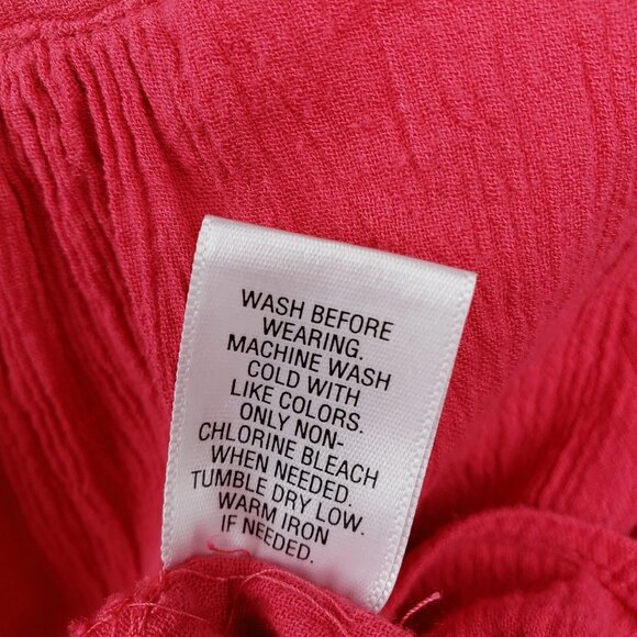 Croft & Barrow Top Womens Size S Small Solid All Pink 3/4 Sleeve Collared - Picture 7 of 7